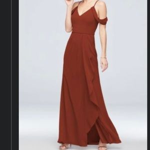 David’s bridal bridesmaid dress in cinnamon, size 20